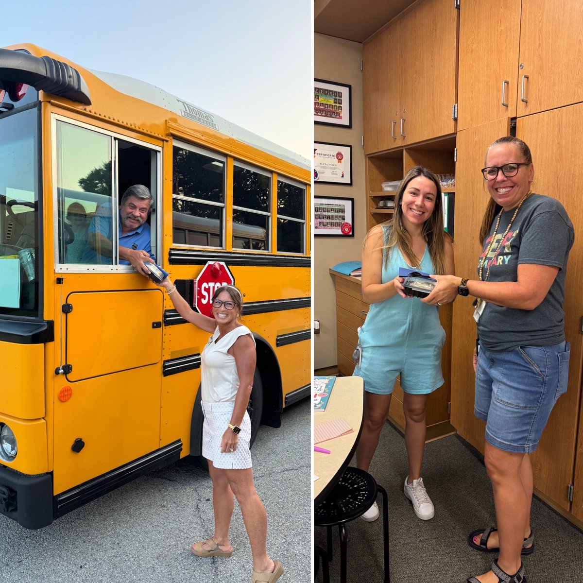 TherisaSeymour's tweet photo. Celebrated our first full week of school with cinnamon rolls ordered from our own @hsefoodservices for our staff and bus drivers! We are #ALLin for a successful year with our #GESgators! π @HSESchools @HSETransport https://t.co/ol0Whhd5Pa