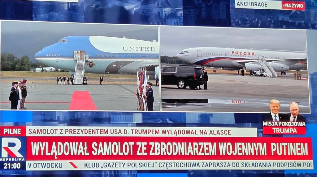 Polish conservative TV:

"The plane with the war criminal has just landed."