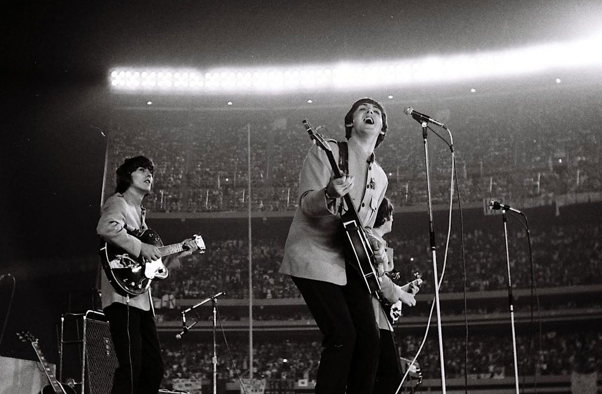 LindquistMark's tweet image. Sixty years ago, Shea Stadium, the #Beatles. Photo by teenage Marc Weinstein