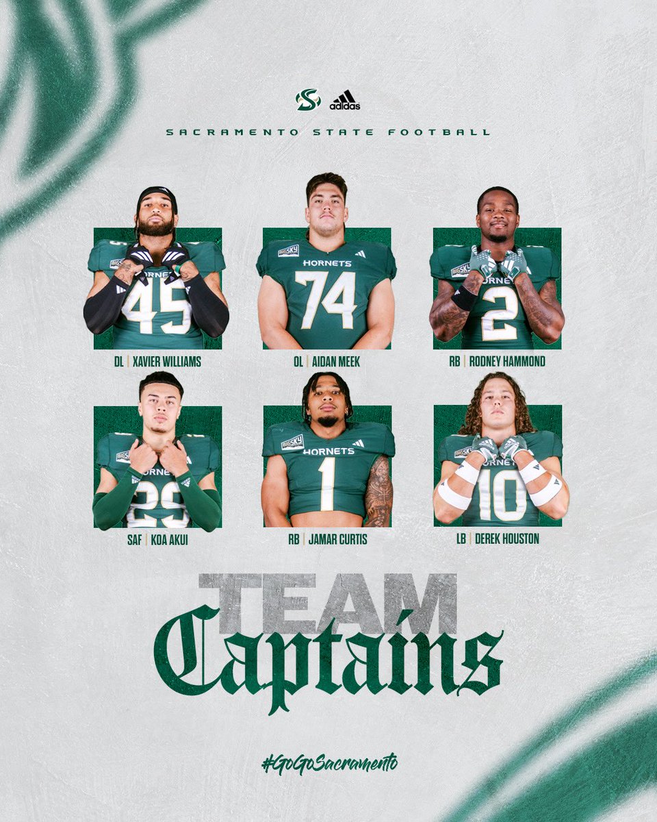 Coach Marion (@brennanmarion4) on Twitter photo These guys are the heartbeat of our program! Great Hearts, Highly Intelligent & Old School Tough! <a href="/SacHornetsFB/">Sac State Football</a> 2025 Captains! #GoGoSacramento #HIT #StingersUp These guys are the heartbeat of our program! Great Hearts, Highly Intelligent & Old School Tough! <a href="/SacHornetsFB/">Sac State Football</a> 2025 Captains! #GoGoSacramento #HIT #StingersUp