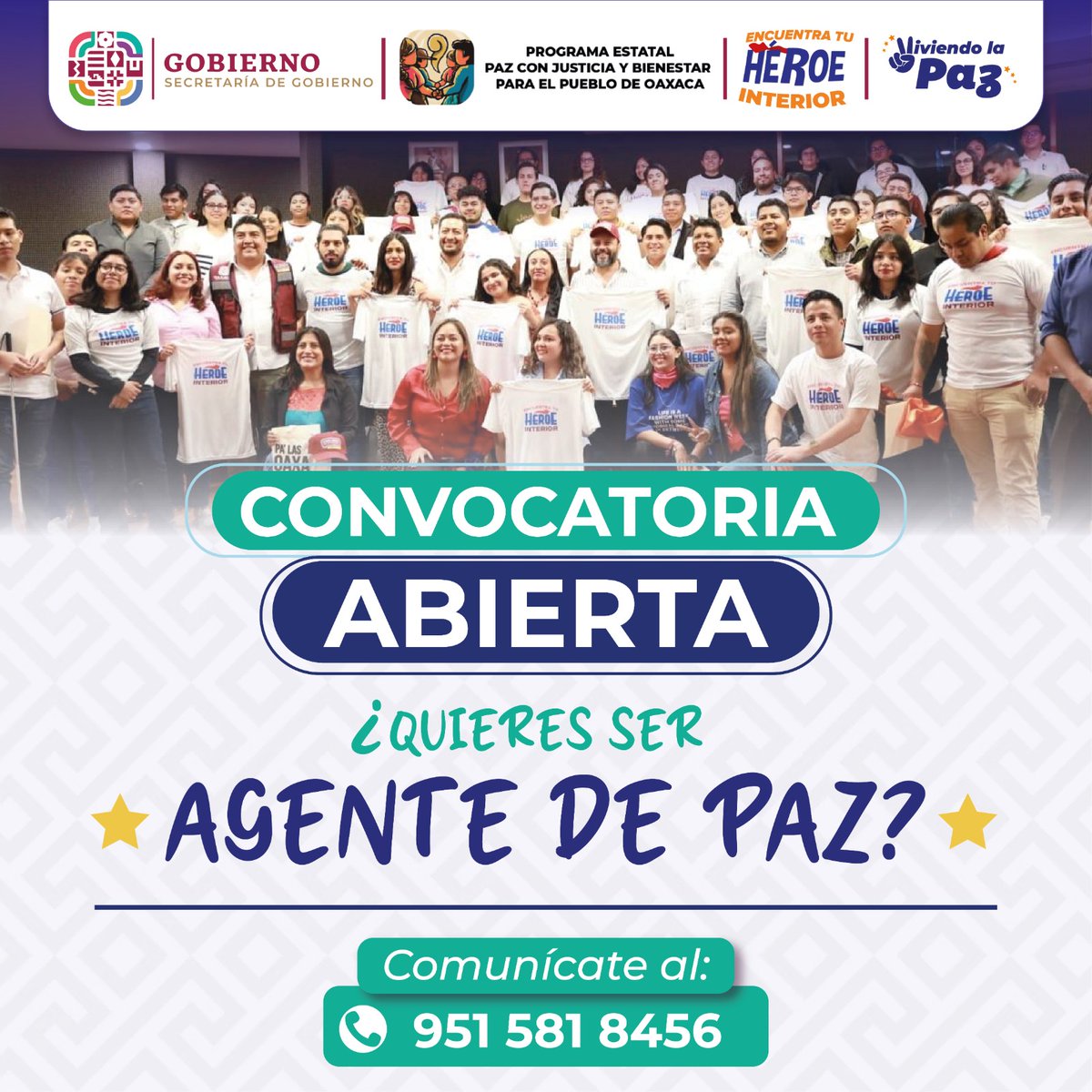 🕊️ ¿Quieres ser Agente de Paz y lograr la Transformación en tu municipio o comunidad?

📱 Comunícate al 9515818456