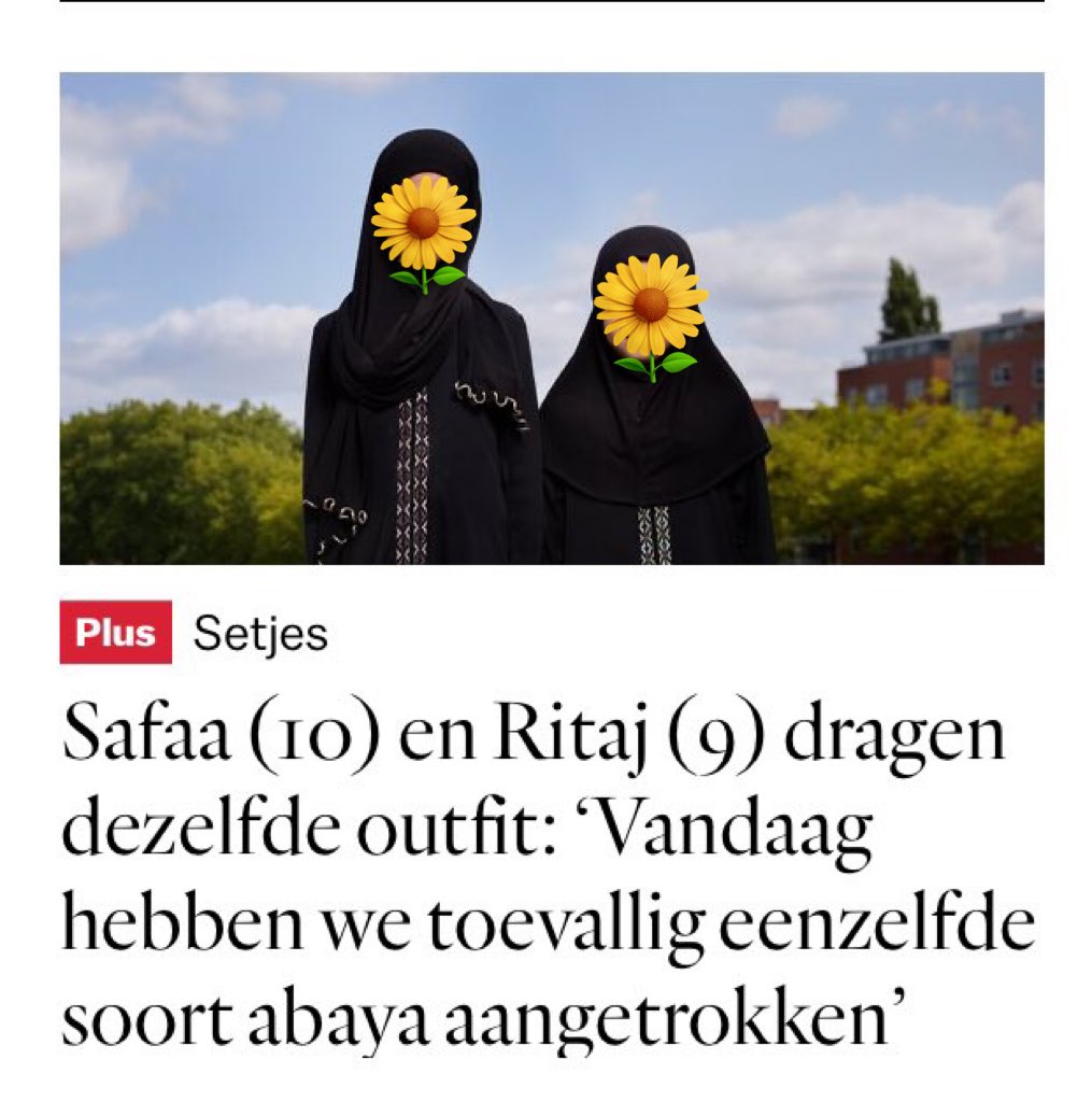 SherminAmiri's tweet photo. In Het Parool vertellen twee meisjes van 9 en 10, geportretteerd in identieke abaya’s, dat hun hoofddoek een eigen keuze is. Dat klinkt volwassen, maar op deze leeftijd is autonomie vooral een beleving, geen volledig gevormde realiteit.

Keuzes van kinderen ontstaan nooit in een vacuüm. Ze worden gevormd binnen een krachtenveld van gezin, familie, gemeenschap, religieuze normen en voorbeeldgedrag. Dit bepaalt welke opties zichtbaar en sociaal aanvaard zijn – en wat als vanzelfsprekend voelt. Het oprechte gevoel “ik wil dit zelf” is daarmee onlosmakelijk verweven met impliciete verwachtingen.

Zo’n keuze is dus niet per se opgelegd, maar wel gevormd. Werkelijke keuzevrijheid veronderstelt meerdere paden die zichtbaar én begaanbaar zijn, ook buiten de norm van de directe omgeving, zonder sociale repercussies. Bij kinderen ontbreekt die voorwaarde vaak, simpelweg omdat hun referentiekader nog te smal is.

Door dit zonder context als ‘eigen keuze’ te presenteren, wordt het publieke begrip van vrijheid vertroebeld. Het schuift een volwassen ideaal van autonomie naar voren waar feitelijk sprake is van vroege socialisatie.

Het publieke gesprek over vrijheid vraagt om die nuance: vrijheid gaat niet alleen over het recht om iets te doen, maar ook over het reële vermogen om het níet te doen. Zonder dat onderscheid blijft “eigen keuze” een geruststellend etiket dat de complexiteit verhult.