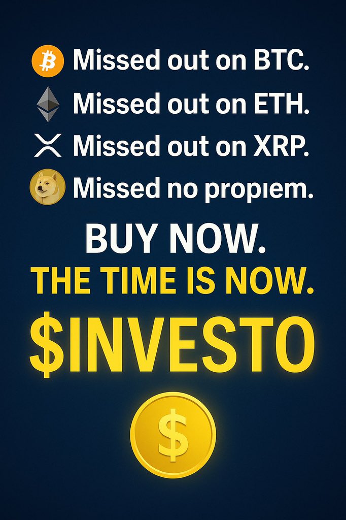 𝕮𝖍𝖚𝖗𝖎𝖓𝖔 (@churinodev) on Twitter photo <a href="/Jeremyybtc/">Jeremy</a> <a href="/lofitheyeti/">Lofi The Yeti</a> 🔥 INVEST IN THE FUTURE
Investo Coin is bridging the gap between traditional assets and cryptocurrency
Don't miss out on this opportunity to invest in the future of finance!
X : <a href="/Investocoinsol/">INVESTOCOIN</a>
Tg : t.me/INVESTOCOMMUNI…
Ca 3kPbHXU8v5EKsr5oR9QM1iCwHEf1huwuZgvfWgZW5RJm <a href="/Jeremyybtc/">Jeremy</a> <a href="/lofitheyeti/">Lofi The Yeti</a> 🔥 INVEST IN THE FUTURE
Investo Coin is bridging the gap between traditional assets and cryptocurrency
Don't miss out on this opportunity to invest in the future of finance!
X : <a href="/Investocoinsol/">INVESTOCOIN</a>
Tg : t.me/INVESTOCOMMUNI…
Ca 3kPbHXU8v5EKsr5oR9QM1iCwHEf1huwuZgvfWgZW5RJm
