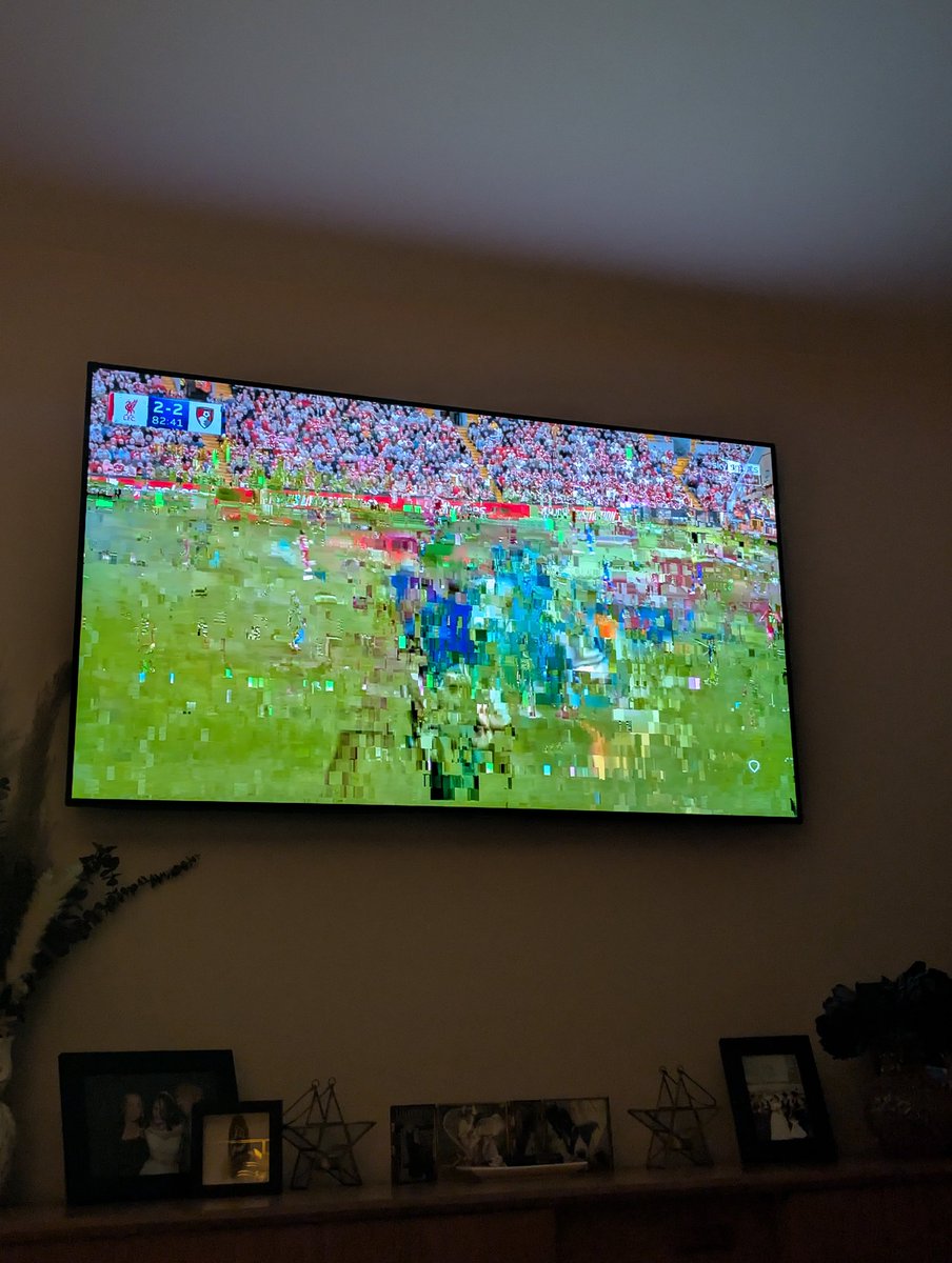 1Mr_W's tweet photo. I don't know whether it's @virginmedia or @SkySports but this has been a nightmare experience since the first half. Well over an hour of static, pixelated pictures. 

Remind me how much this costs me per month? https://t.co/rBSpKoC3as