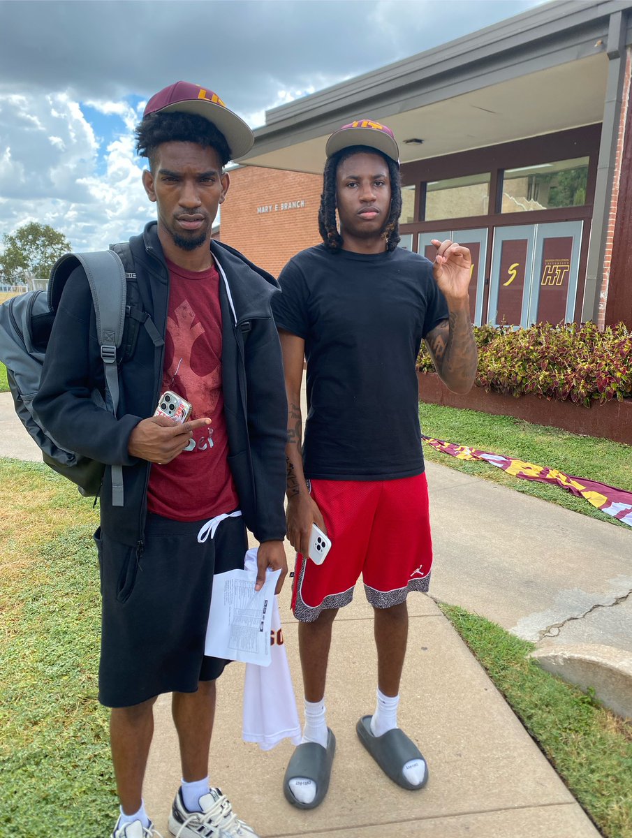 Little Rock, Arkansas to Austin, Texas.  Welcome 6’4 PG Caleb Campbell to HT.  Also pictured is 6’6 SF, local Austin LBJ alumni Malkeyce Harris. GOD’S PLAN and brotherhood is the formula for building the right way. #NewEra  #Recruiting. #GodsGrace  501 boy from THE ROCK🏀🔥