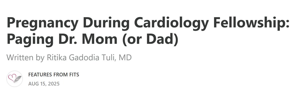 Leah Kosyakovsky (@leahkosyakovsky) on Twitter photo >80% of trainees consider delaying family planning because of fellowship. How can we better support fellows who want to become parents?
Read <a href="/RitikaTuliMD/">Ritika Tuli</a>'s excellent piece outlining practical strategies for fellows and programs to navigate parenthood!
tinyurl.com/4yb9u722 >80% of trainees consider delaying family planning because of fellowship. How can we better support fellows who want to become parents?
Read <a href="/RitikaTuliMD/">Ritika Tuli</a>'s excellent piece outlining practical strategies for fellows and programs to navigate parenthood!
tinyurl.com/4yb9u722