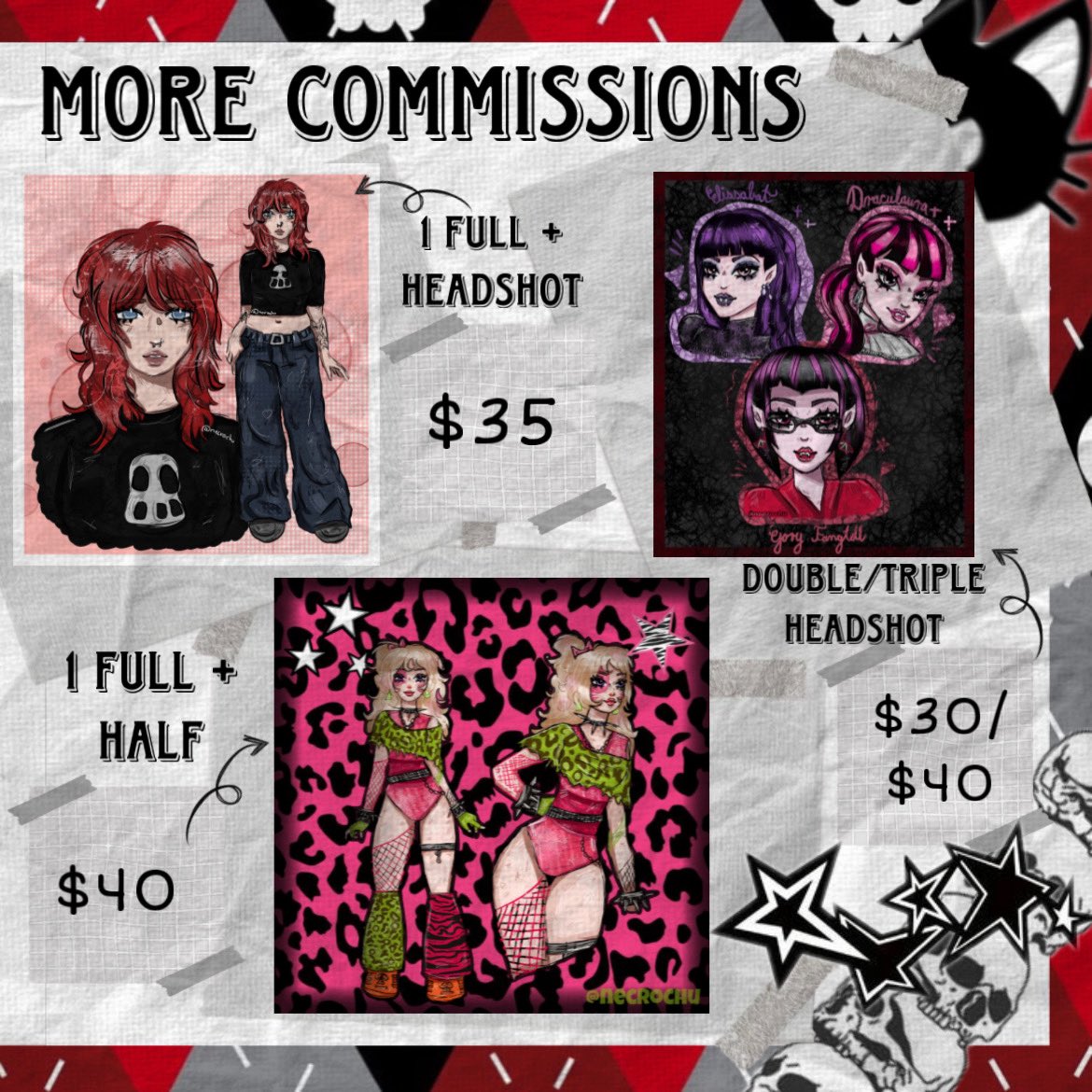 necrochu_'s tweet photo. !!!! COMMISSION INFO !!!!
 
Hii yall! All commissions are HIGHLY appreciated<3 and I am very thankful for anyone that decided to support me!

P.S. had to put two pictures together bcs the limit is 4</3
#digitalart #artmoots #commissionopen #ArtistOnX https://t.co/szVvjCAVWb