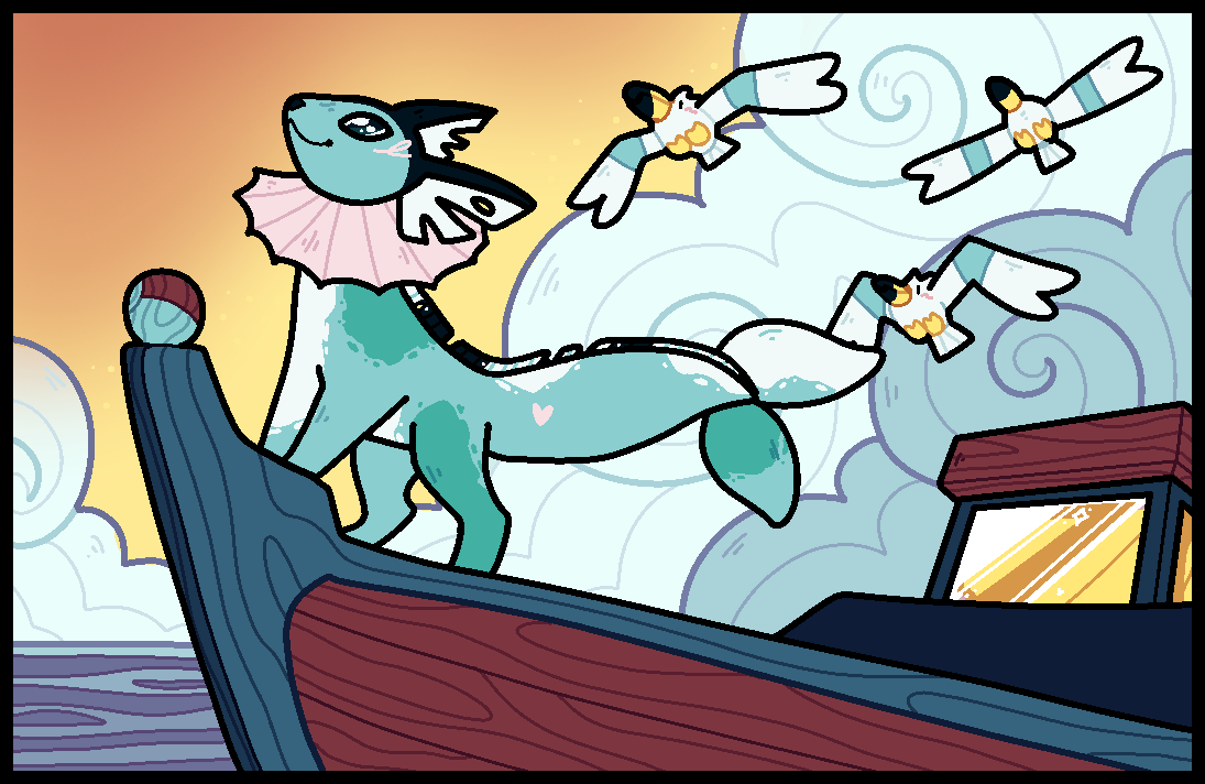 🌊⛵Making Waves⛵🌊
 Wanted to share some of my favorite artfight pieces so here's one!!!