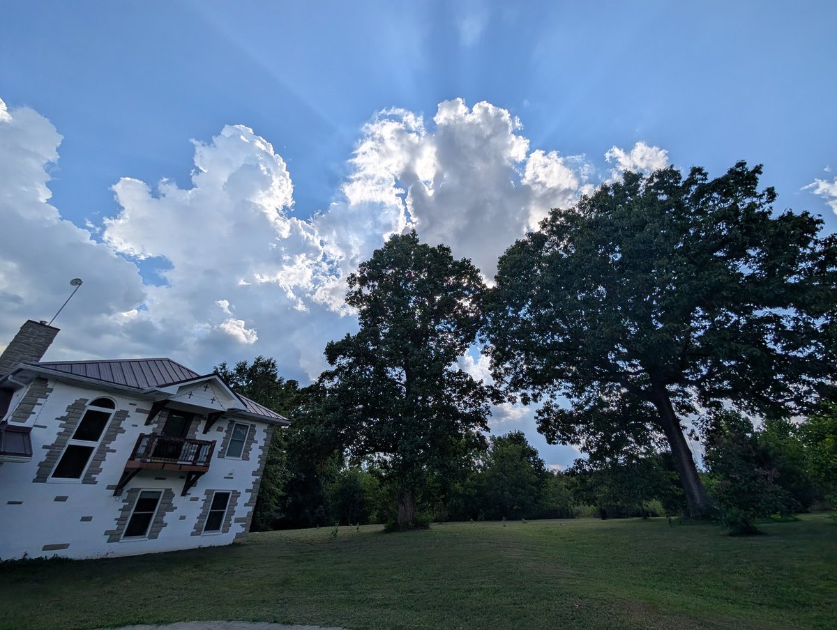 Hot afternoon broken by welcomed clouds