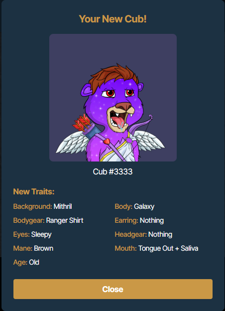 Just rerolled my cub using $Lazy! 
Go try your luck! There's a bounty going on right now 👀👇