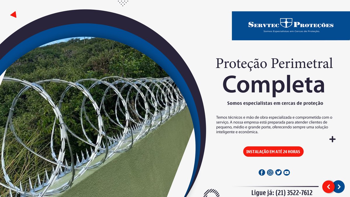 servtecprotecao's tweet photo. Concertina – Segurança Total para Seu Perímetro 🛡️

Proteja sua casa, empresa ou condomínio com Concertina de alta qualidade e garanta segurança e tranquilidade todos os dias.

Servtec Proteções
📞(21) 99273-1817 whatsapp
📞(21) 3522-7612 e 3904-2964
🌐https://t.co/22t7yYdxia https://t.co/fP5pKuwUSX