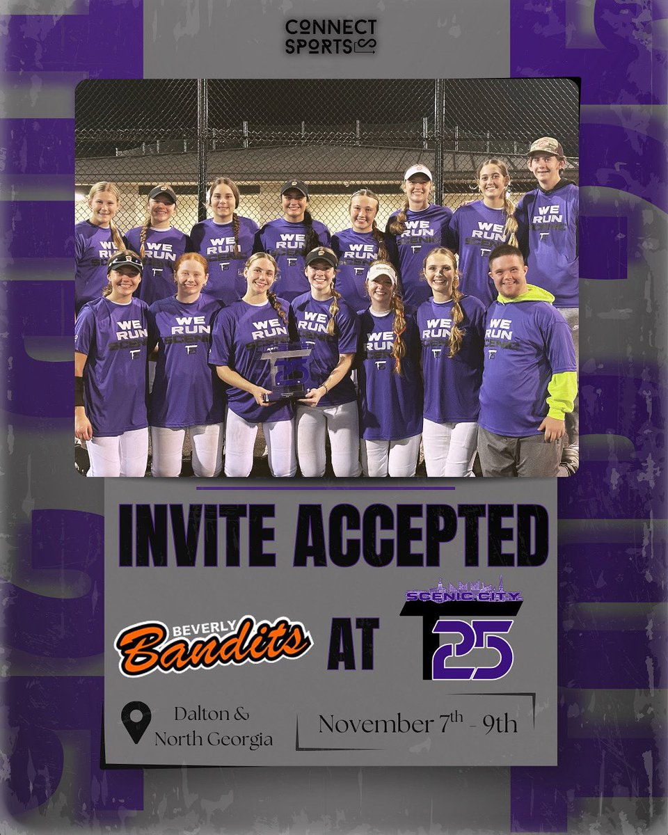 Top 25 INVITE ACCEPTED 😈

Another former Champion coming back to defend their title… the Beverly Bandits went home with the trophy back in Fall 2024 👀 Who will run Scenic this year 🤷‍♀️

See y’all at the field 💜:
Beverly Bandits Conroy
Beverly Bandits Moran Lewis
Beverly