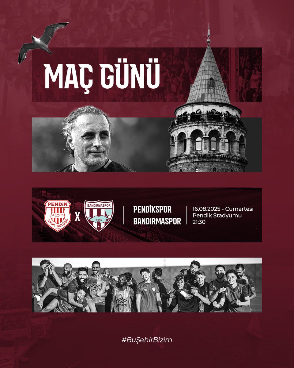 ⚽ 𝗠𝗮𝗰̧ 𝗚𝘂̈𝗻𝘂̈

🆚 Pendikspor
🏟️ Pendik Stadyumu
⏱️ 21:30

#MaçaDoğru #BuŞehirBizim