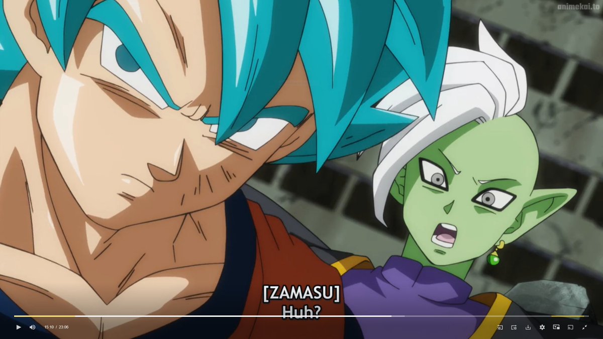 sorry i let you guys down yesterday with my rushed piece. i spent an extra 15 minutes on this one today and it turned out much better! 90's goku blue appears in front of zamasu!