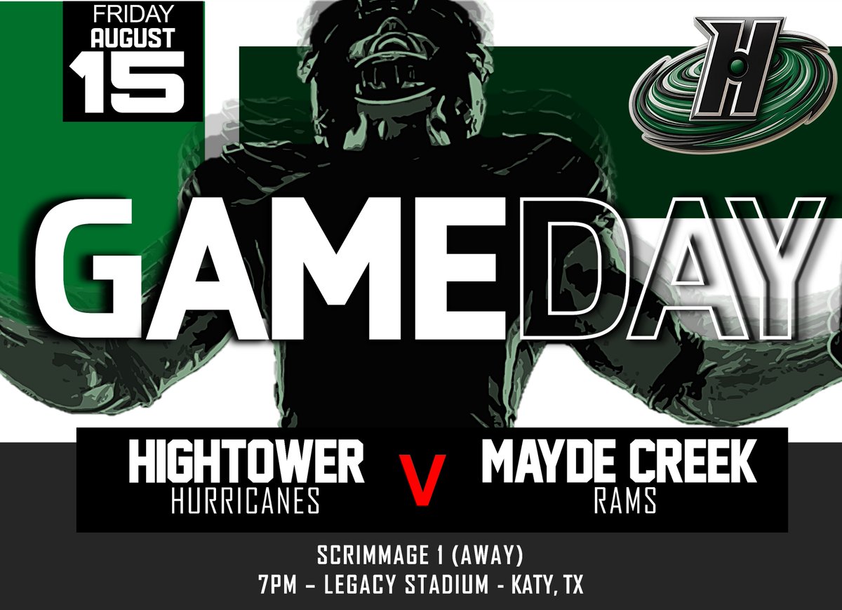 Scrimmage #1 - Hightower Hurricanes @ Mayde Creek - Legacy Stadium - JV/Freshmen 5:30 PM - Varsity 7:00 PM
<a href="/coachanthony46/">Cornelius Anthony</a> <a href="/KaRonColemanSr/">KaRon Coleman Sr.</a> <a href="/quentin_spiess/">Quentin Spiess</a> <a href="/CoachStoker_/">Kendale Stoker</a> <a href="/MrCoachPalmer/">Kirk Palmer</a> <a href="/FortBendISD/">Fort Bend ISD</a> <a href="/FBISDAthletics/">Fort Bend ISD Athletics</a> <a href="/HHS_Canes/">Hightower High School</a> <a href="/Cane_Counselors/">Hightower High School Counselors</a> <a href="/HHS_Canes3333/">Hightower Athletics</a>