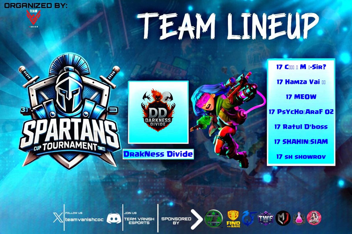 DarkNessDivied's tweet photo. @teamvanishcoc Thank you to our team for accepting this tournament. We hope to play a good tournament ❤️
#GoDD❤️🇧🇩 https://t.co/BYF9y6v4NG