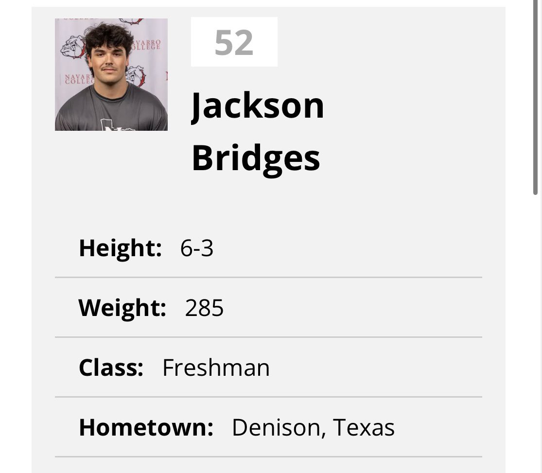 Jackson Bridges (@jacksonbridges_) on Twitter photo Year 1 let’s go! <a href="/NCDAWGPOUND/">Navarro Football</a> Year 1 let’s go! <a href="/NCDAWGPOUND/">Navarro Football</a>