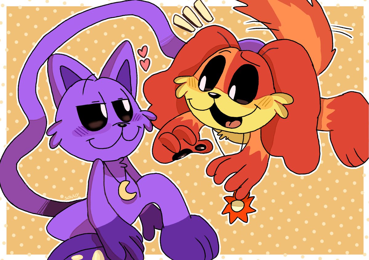 I'm late 💔
I hope you like it! 🧡💜🐾}}
#catnap #dogday #SmilingCritters #PoppyPlaytime #daynap