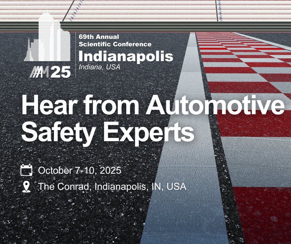 Have you registered for #AAAM's 69th Annual Scientific Conference? 

Secure your spot today and gain access to insightful sessions and exclusive networking opportunities with automotive safety leaders. 

Register now: aaam.org/annual-confere… 
#AAAM25 #RoadSafetyConference