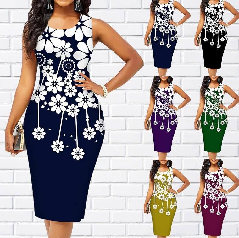 "Stylish floral dresses in multiple vibrant colors, perfect for any occasion!  #Fashion #FloralDress #StyleInspo"
