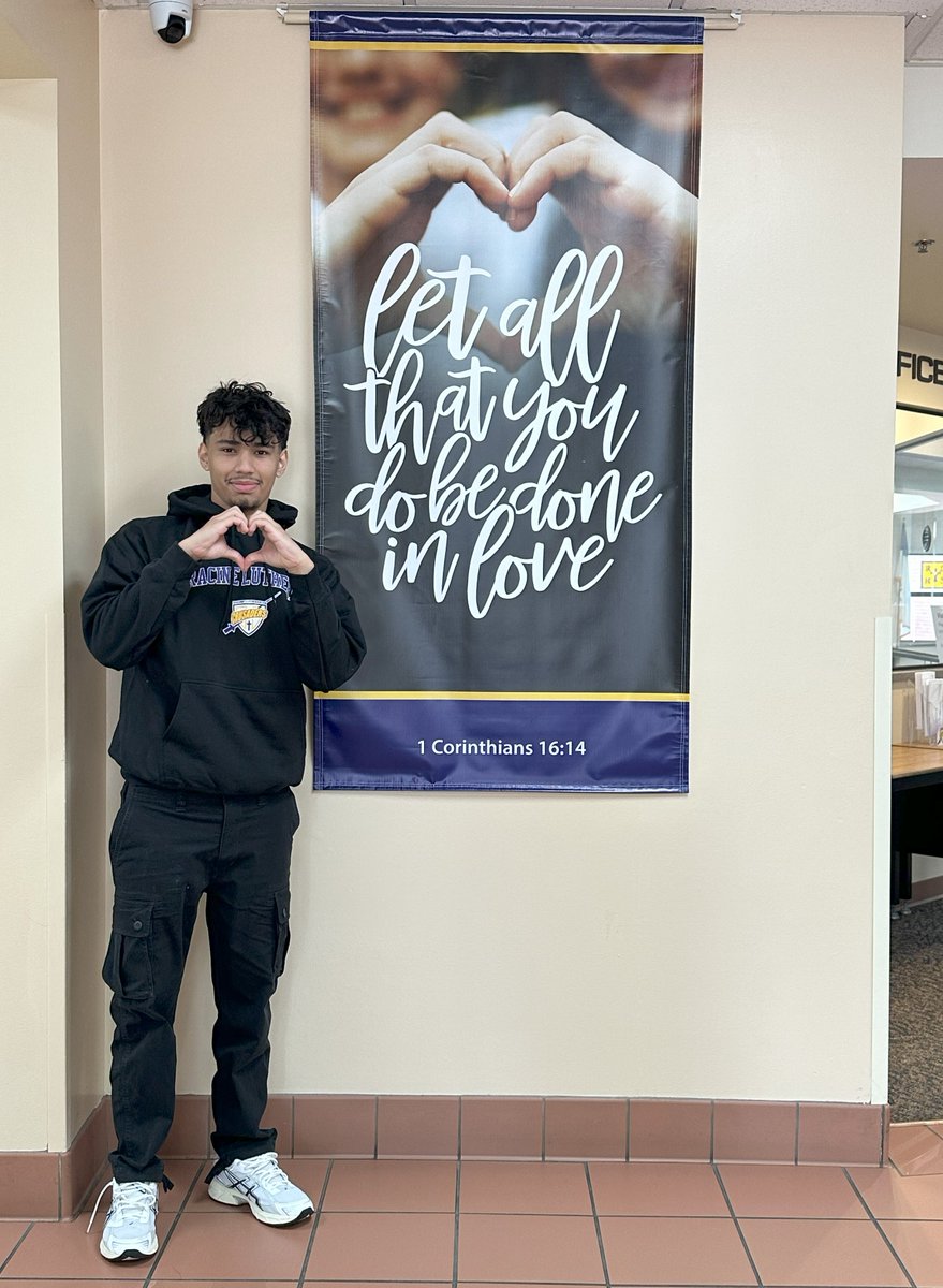 Shoutout to RLHS senior Logan Vallin, who suggested this year’s theme! 

Our verse — “Let all that you do be done in love" will guide us as we grow in Faith, Learning, Character, &amp; Leadership.

Thank you, Logan, for inspiring our Crusader Family with this beautiful reminder!