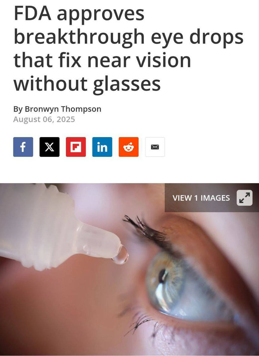 🛑🛑 Les scientifiques ont vaincu la cécité. 
La FDA a approuvé VIZZ.
Les premières gouttes qui rendent la vue.
L'œil voit à nouveau clairement à toute distance sans lunettes.
Le médicament a reçu une approbation pour le traitement de la cécité liée à l'âge.
Disponible fin 2025