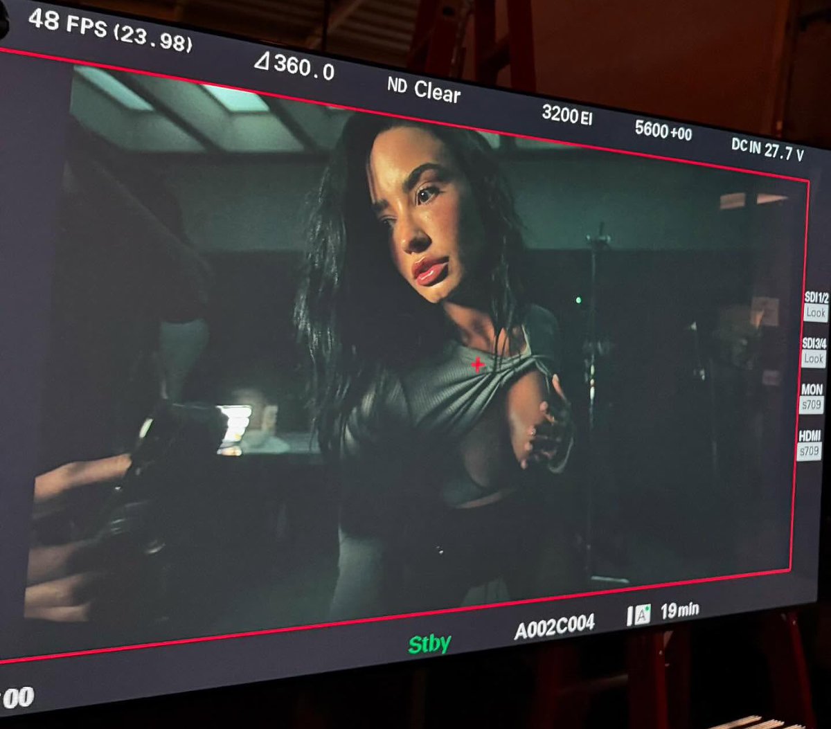 Demi Lovato teases new music video.
