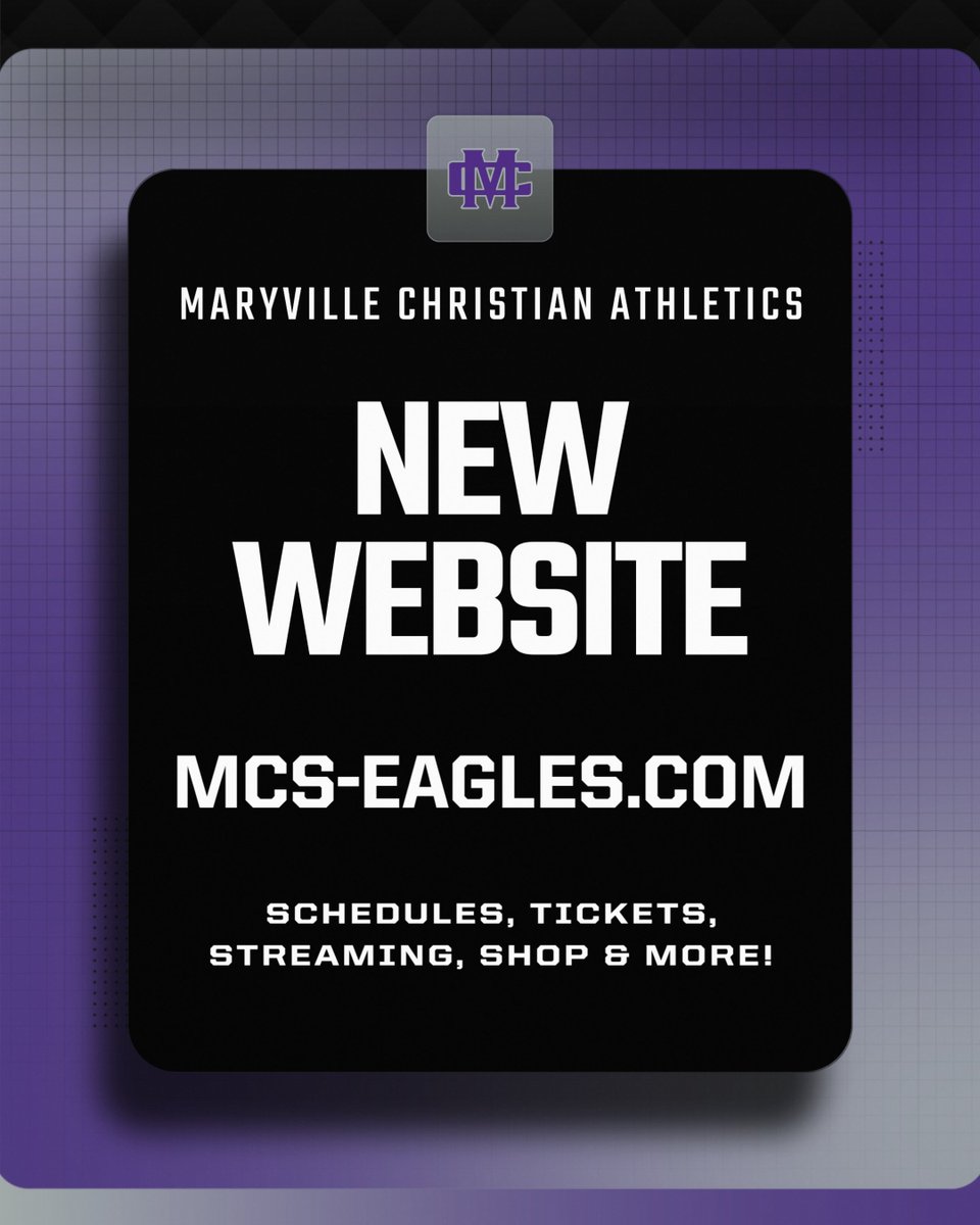 MCSAthletics_'s tweet image. 🚨 We’ve got a new home online! 🚨

Stay connected with Maryville Christian Athletics like never before.

📅 Schedules
🎟 Tickets
📺 Streaming
🛒 Shop
… and so much more!

🔗 Visit now: mcs-eagles.com