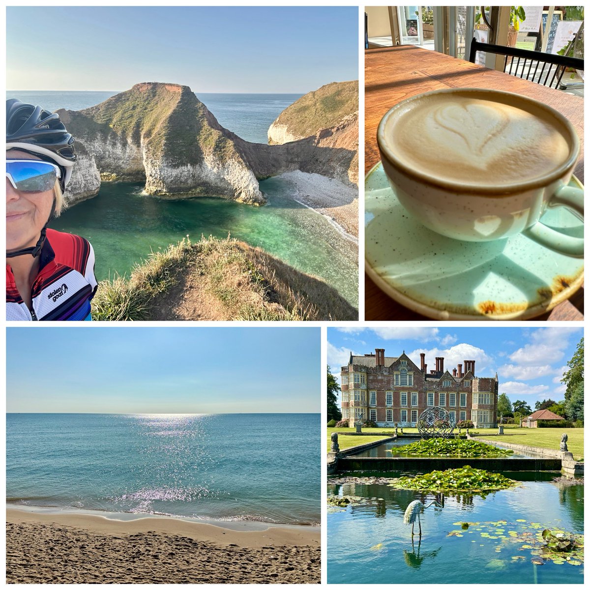 A day of four parts - biking, brunch (at the lovely Tiffin &amp; Co), visit to <a href="/BurtonAgnesHall/">Burton Agnes Hall, Gardens & Jazz & Blues Festival</a> with mum and beach walking. Friday put to good use!