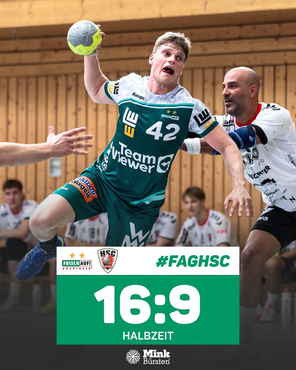 Mit einer deutlichen Führung gehen wir in die Halbzeitpause ⏸️