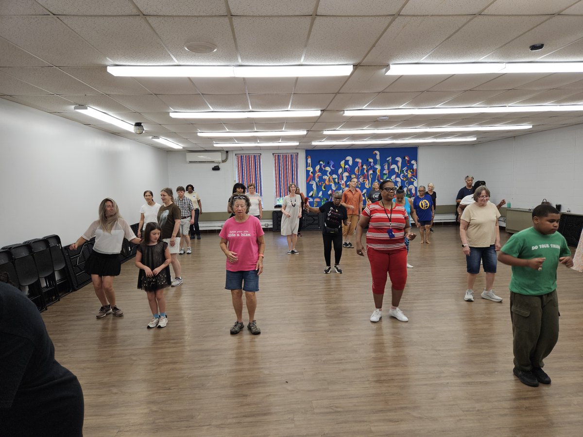 It was a great 1st day for the line dancing class Wednesday. 
Classes are every Wednesday 6-7:30 at the Oberlin Enrichment &amp; Activity Center