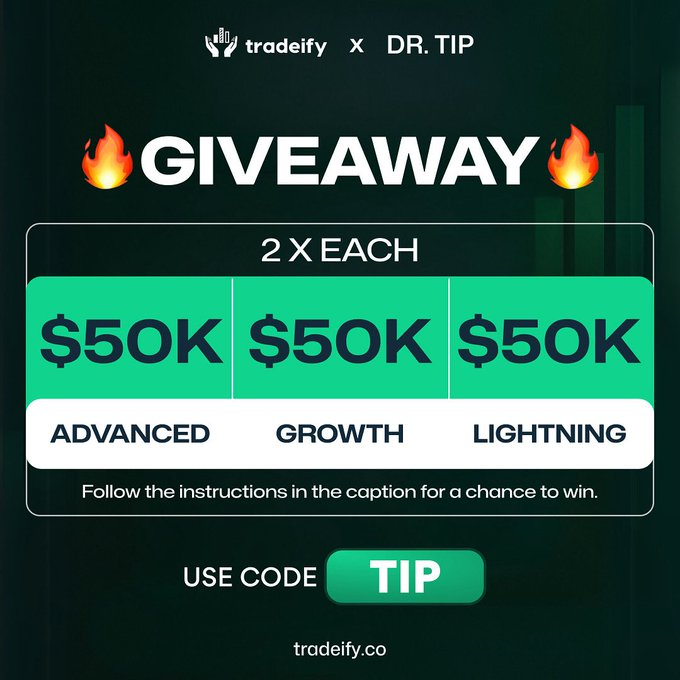 1MINUTETIP's tweet photo. 50K WINNERS THIS WEEK
CHECK UR DMS END OF TODAY!
@leahlager
@Genik_
TO ENTER
FOLLOW 👇
https://t.co/loi5dkn7L6…
@1MINUTETIP
@Tradeify
@TradeifyTV
2⃣ LIKE THIS POST ❤️
3⃣ RETWEET POST 🔁
4⃣ TAG 3 FRIENDS
5️⃣COMMENT TIP
6️⃣INTERACT W TIP POSTS
GOOD LUCK 🍀
https://t.co/CM9yt71cI8