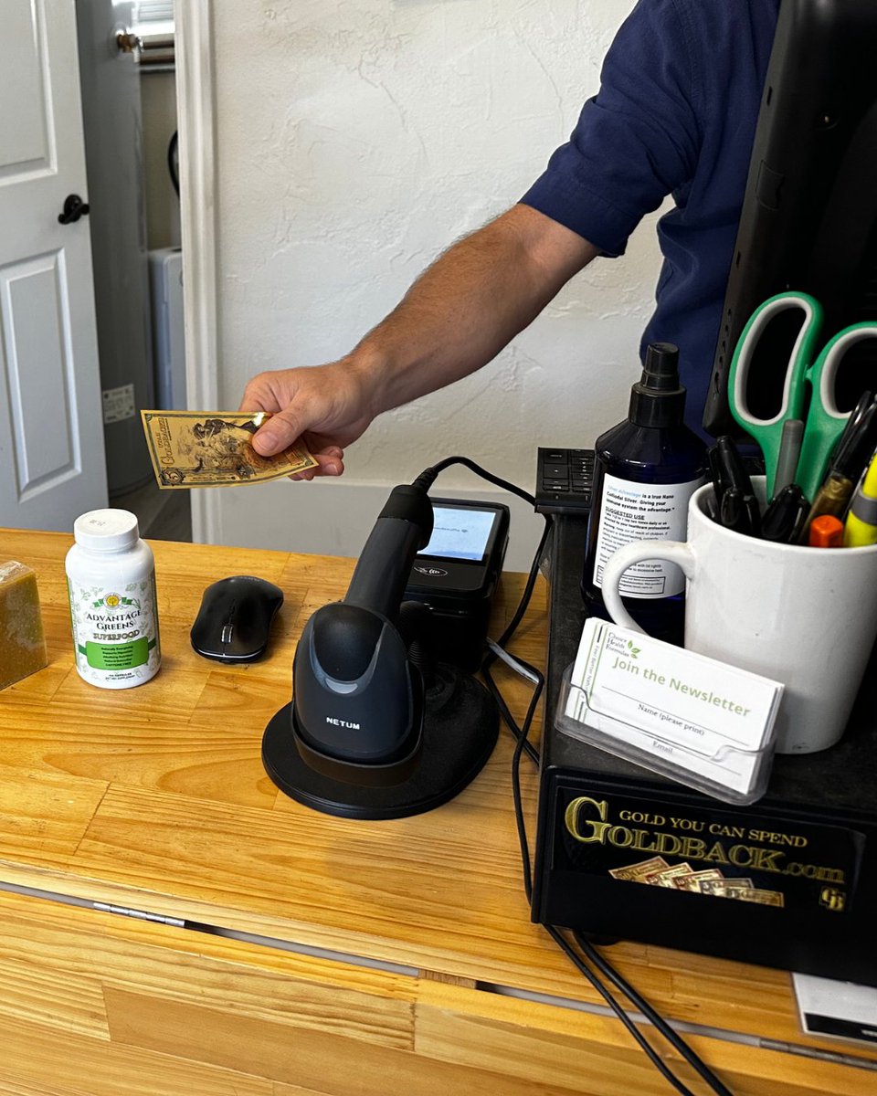 This is what Goldbacks are made for!

This is the Freedom Mercantile in Vernal, UT. We’ve made a few trips this year, including for the launch of our second GILD chapter.

It’s a local marketplace where Goldbacks are part of everyday exchanges between people and businesses. Small