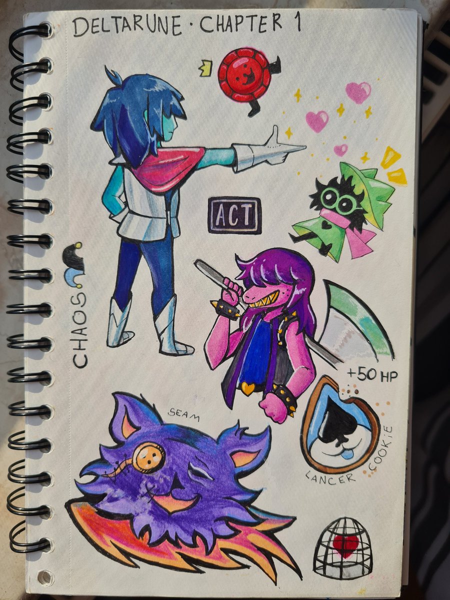 mini_dado_'s tweet photo. crazy how those drawings are 4 years apart 

deltarune means so much to me https://t.co/BdVT4inEW6