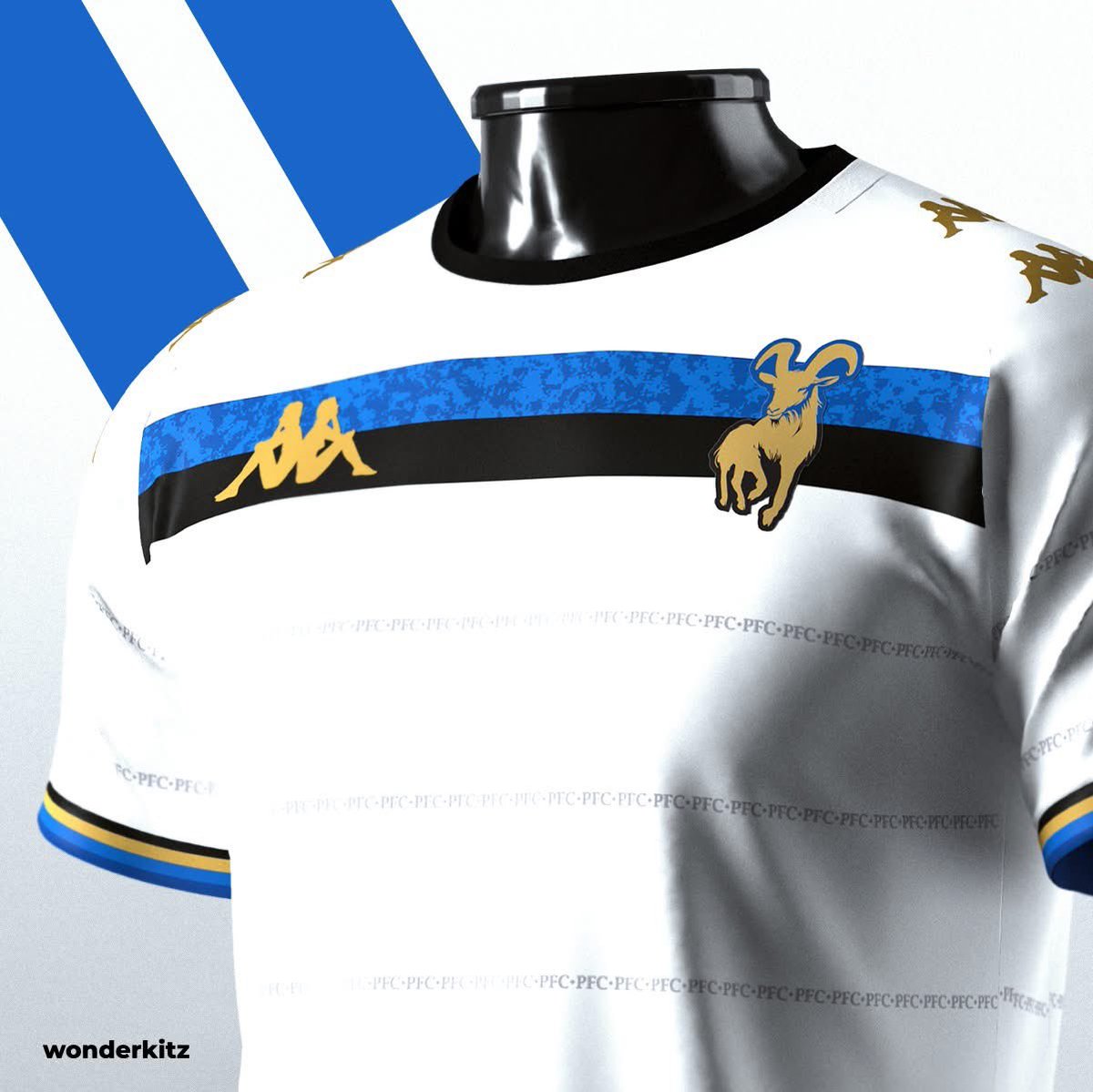 poznanfc's tweet photo. Poznań FC + Kappa + @w_kitz = #drużyna

Nasza nowa koszulka to więcej niż meczowy strój – to element codziennego stylu. Łącząc styl retro, sportowy charakter z miejskim lifestyle’em.

Biel i błękit z akcentami złota, nowoczesny krój i detale oddające ducha klubu. https://t.co/a5H9zc9RH8