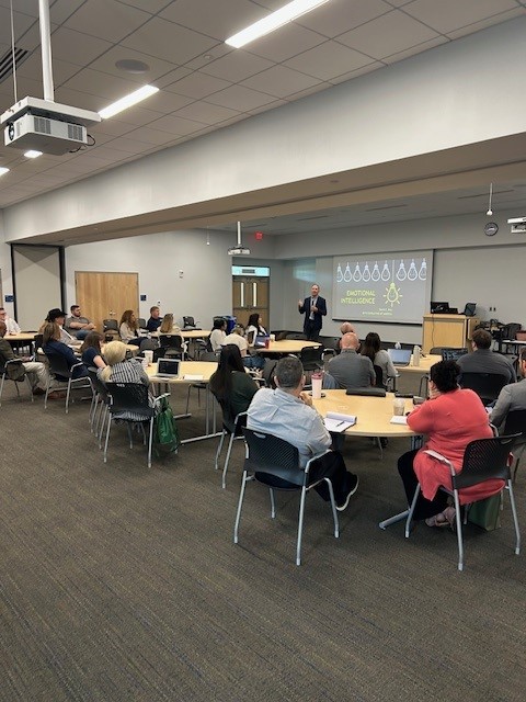 We are flashing back to one of our last District Training Sessions in April on the topic of emotional intelligence. #ICYMI, our next training at Florida Gulf Coast University is scheduled for Friday, October 3! Register now at bit.ly/3U3DNT9. #FCCMA #FlashbackFriday