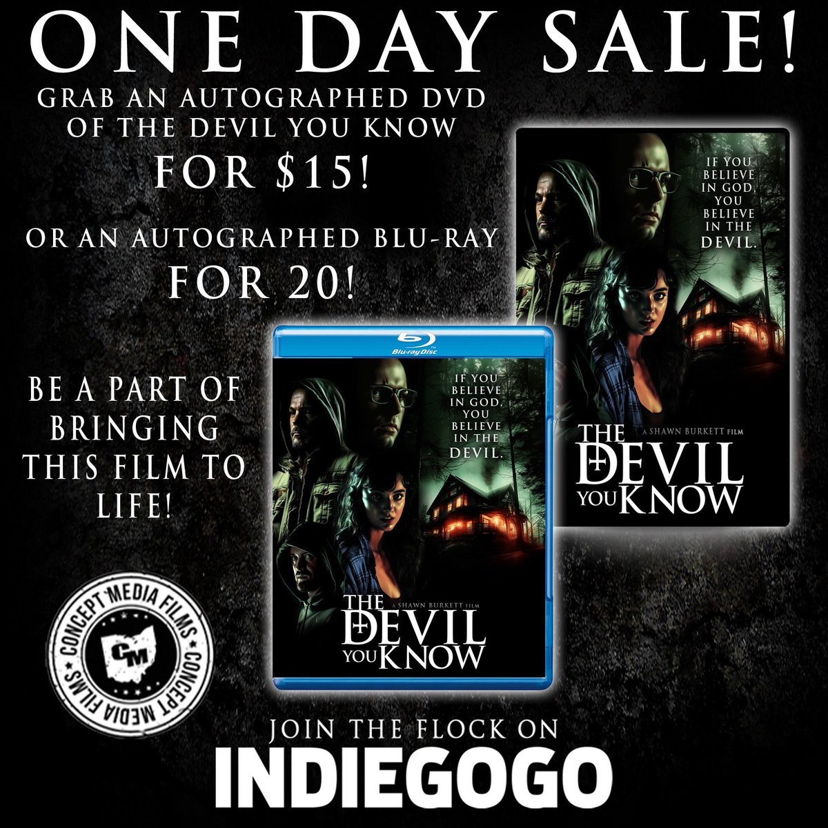 ONE DAY SALE!!!! Be apart of bringing this film to life! igg.me/at/TDYK/x/2042…
   #supporthorror #independentfilm #supportphysicalmedia #physicalmedia #physicalmediaforever