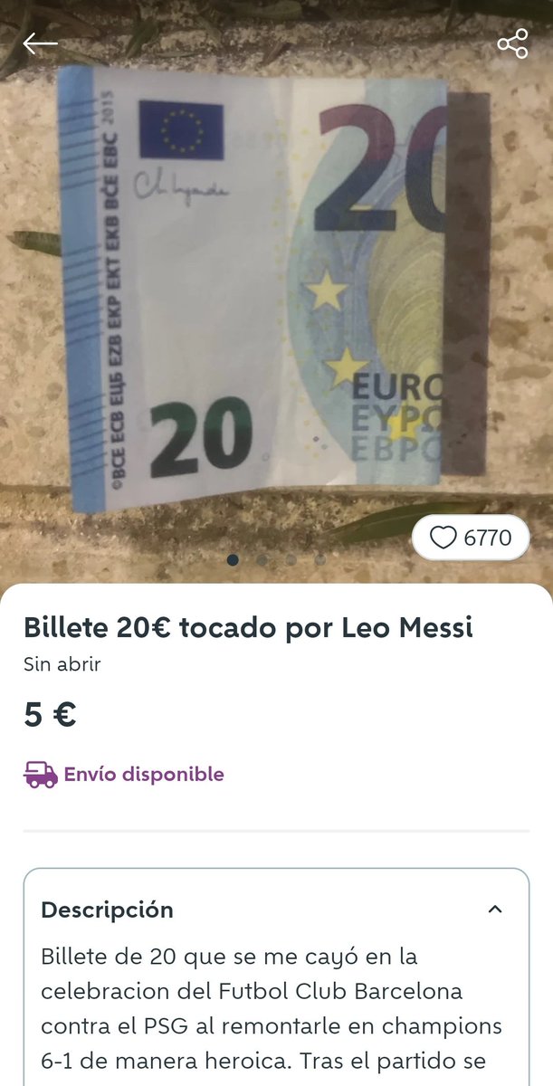 Wallapop a veces tiene cosas maravillosas. 
Pocas como esta.