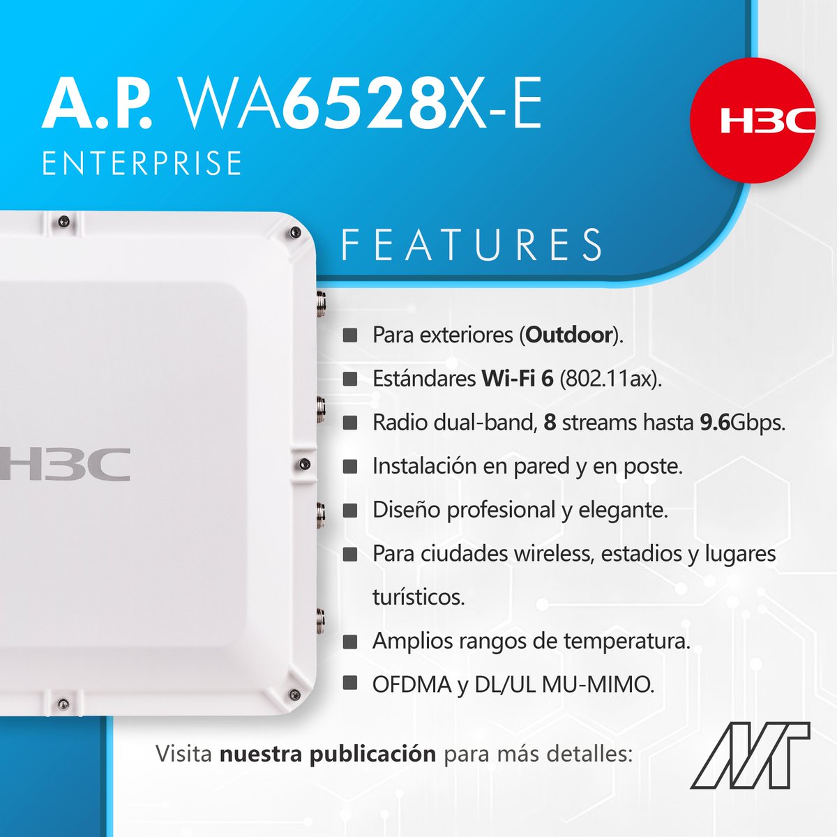 massivetechmx's tweet image. Conectividad al aire libre sin límites: H3C WA6528X-E – Con Wi-Fi 6 de máxima potencia.
@H3CGlobal 

Contáctanos para conocer más sobre nuestras soluciones:
📞CDMX
+52 559275 9710
✉️ info@massive-electronic.mx
#H3C #h3cmassivetech #massivetech #AP #Accesspoint #wireless #wa6528xe