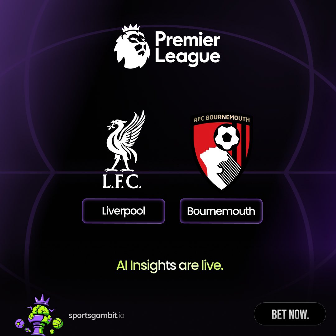 Gambit♟️ (@gambitmarkets) on Twitter photo The EPL is BACK ⚽🔥
Liverpool vs Bournemouth kicks it off and the betslips flying in are already wild.
Leaderboard’s heating up. Every slip you place & post gets you closer to the top.
80% of bettors have Salah to score + assist in this game. Will you tail or fade ? The EPL is BACK ⚽🔥
Liverpool vs Bournemouth kicks it off and the betslips flying in are already wild.
Leaderboard’s heating up. Every slip you place & post gets you closer to the top.
80% of bettors have Salah to score + assist in this game. Will you tail or fade ?