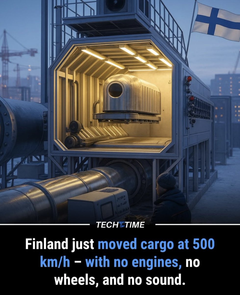 La Finlande vient de faire une percée futuriste dans le transport de marchandises.Les ingénieurs ont testé avec succès le premier pipeline de cargo maglev supraconducteur sans moteur, capable de transporter des cargaisons à plus de 500 km/h sans moteur, roues ou chenilles.
N