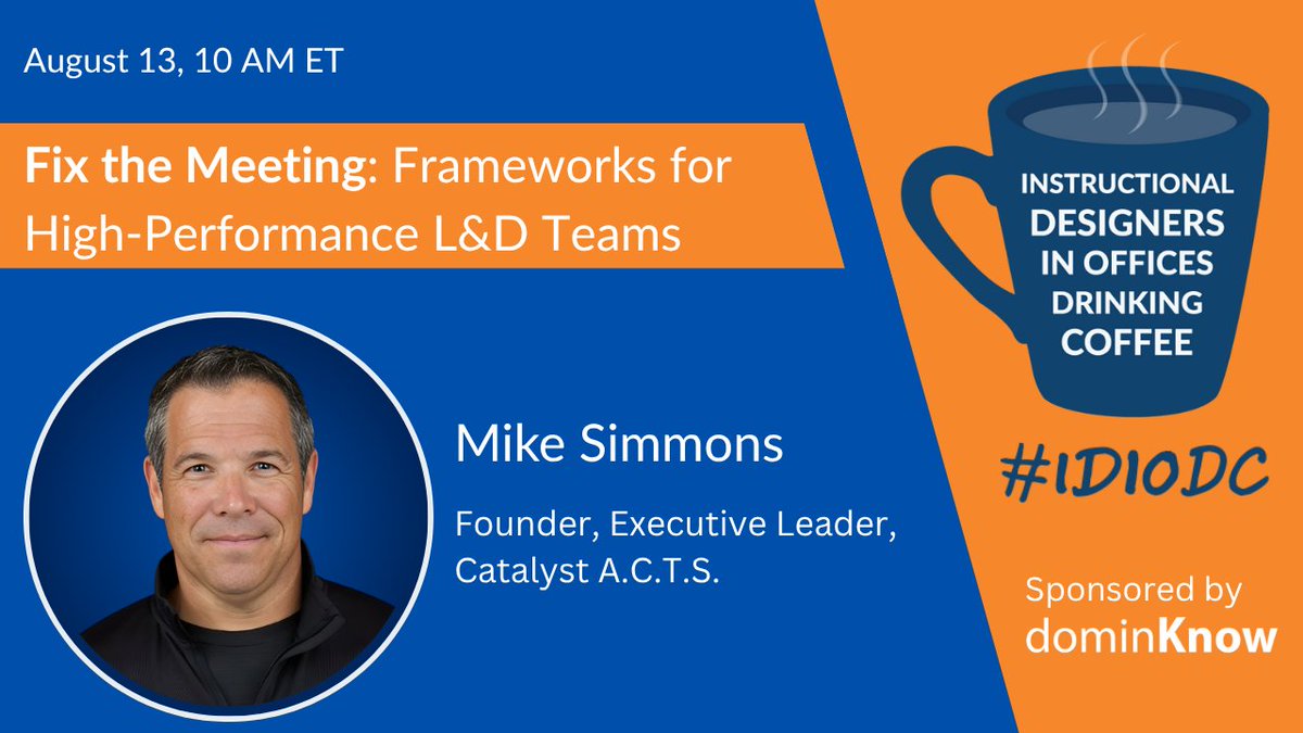 🚨 Most "collaborative" meetings are information dumps in disguise.

<a href="/simmons_m/">Mike Simmons #leadership</a> shares how to fix this on latest #IDIODC:
✅ Only 3 meeting types worth having
✅ "Who will do what by when" accountability

Stop meeting chaos. Start driving results: hubs.ly/Q03CZdzc0