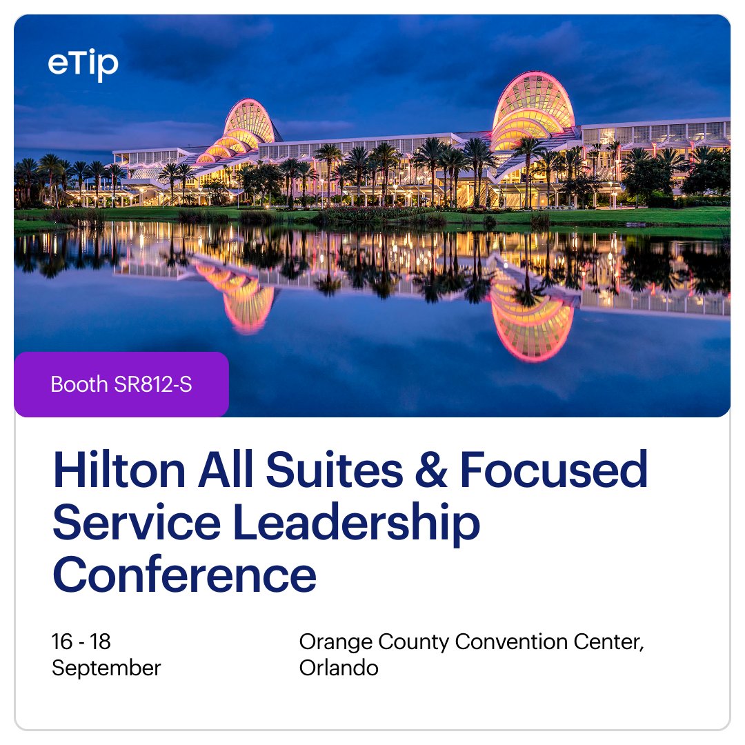 𝐎𝐫𝐥𝐚𝐧𝐝𝐨, 𝐰𝐞’𝐫𝐞 𝐨𝐧 𝐭𝐡𝐞 𝐰𝐚𝐲!

In 1 month, we’ll be at the Hilton Select Service &amp; Suites Conference, connecting with 
the operators shaping the future of hospitality.

Stop by to chat about all things tipping and staff recognition. 

See you there! 🎉