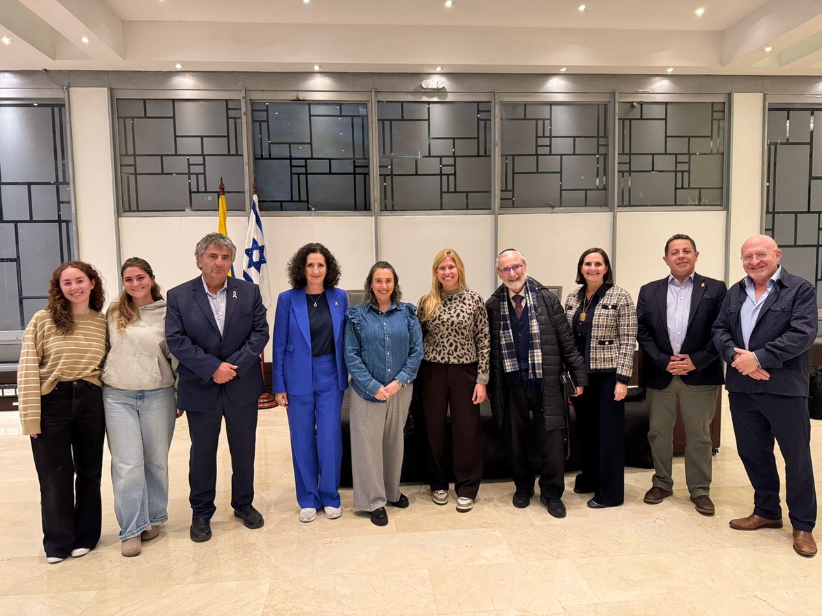 ADL's tweet photo. This week, ADL's @_MarinaRos travelled to Colombia to show support to the Jewish community there (@ccjcolombia). Marina took part in meetings in Barranquilla and Bogotá to speak about the global tsunami of antisemitism and what we at ADL are doing to combat it.

According to ADL's Global 100 Survey, 38% of Colombia’s adult population holds antisemitic beliefs and over 20% are unaware of the Holocaust. Political antisemitism coming from the government increases the vulnerability of the country’s Jewish community.