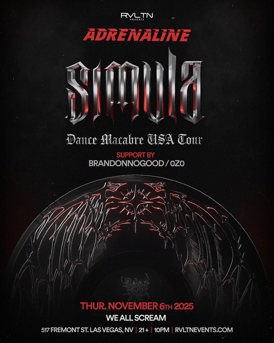 RVLTN Events ® (@ravealation) on Twitter photo We heard DNB needed to make a comeback to DTLV 🔊
Drum N Bass is BACK with our brand- 💥ADRENALINE💥!! We welcome SIMULA to <a href="/WeAllScreamDTLV/">We All Scream</a> Thursday, November 6th for his tour, "Dance Macabre USA"‼️ Our city is needing that 170 BPM back into our lives & now it's finally time😈 We heard DNB needed to make a comeback to DTLV 🔊
Drum N Bass is BACK with our brand- 💥ADRENALINE💥!! We welcome SIMULA to <a href="/WeAllScreamDTLV/">We All Scream</a> Thursday, November 6th for his tour, "Dance Macabre USA"‼️ Our city is needing that 170 BPM back into our lives & now it's finally time😈