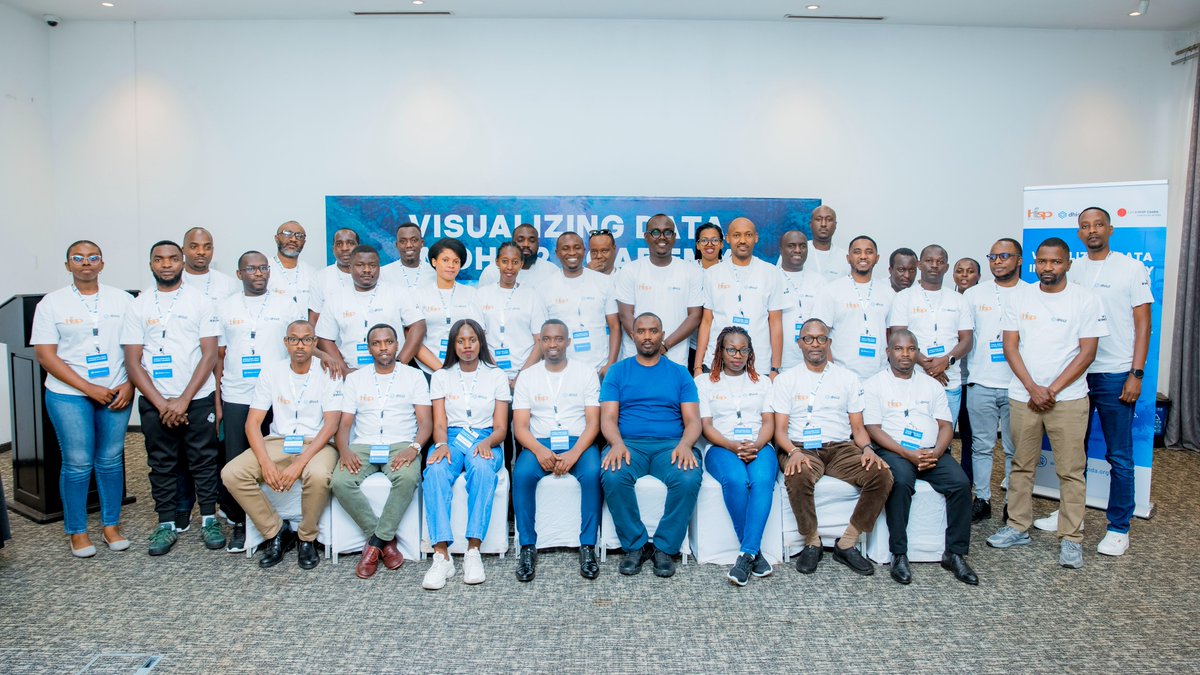 HispRwanda's tweet photo. Today marks the close of the 5-day Data Visualization in DHIS2 Academy Hosted by HISP Rwanda in Kigali, it brought together M&amp;E leads, Data Managers &amp; Implementers from across Africa for hands-on training in Pivot Tables, Charts, Maps &amp; more boosting data use for decision-making! https://t.co/pvvrp2oNQK
