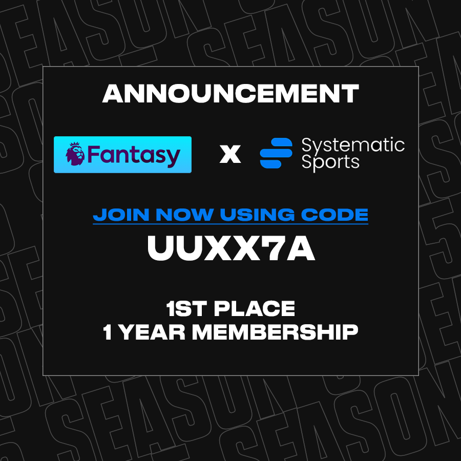 SystSports's tweet photo. Systematic Sports FPL League is LIVE!

Think you’ve got the tactics to top the table? 🏆

📅Join now for your shot at 1 YEAR of FREE membership for 1st place! https://t.co/IFx6KpTXsM