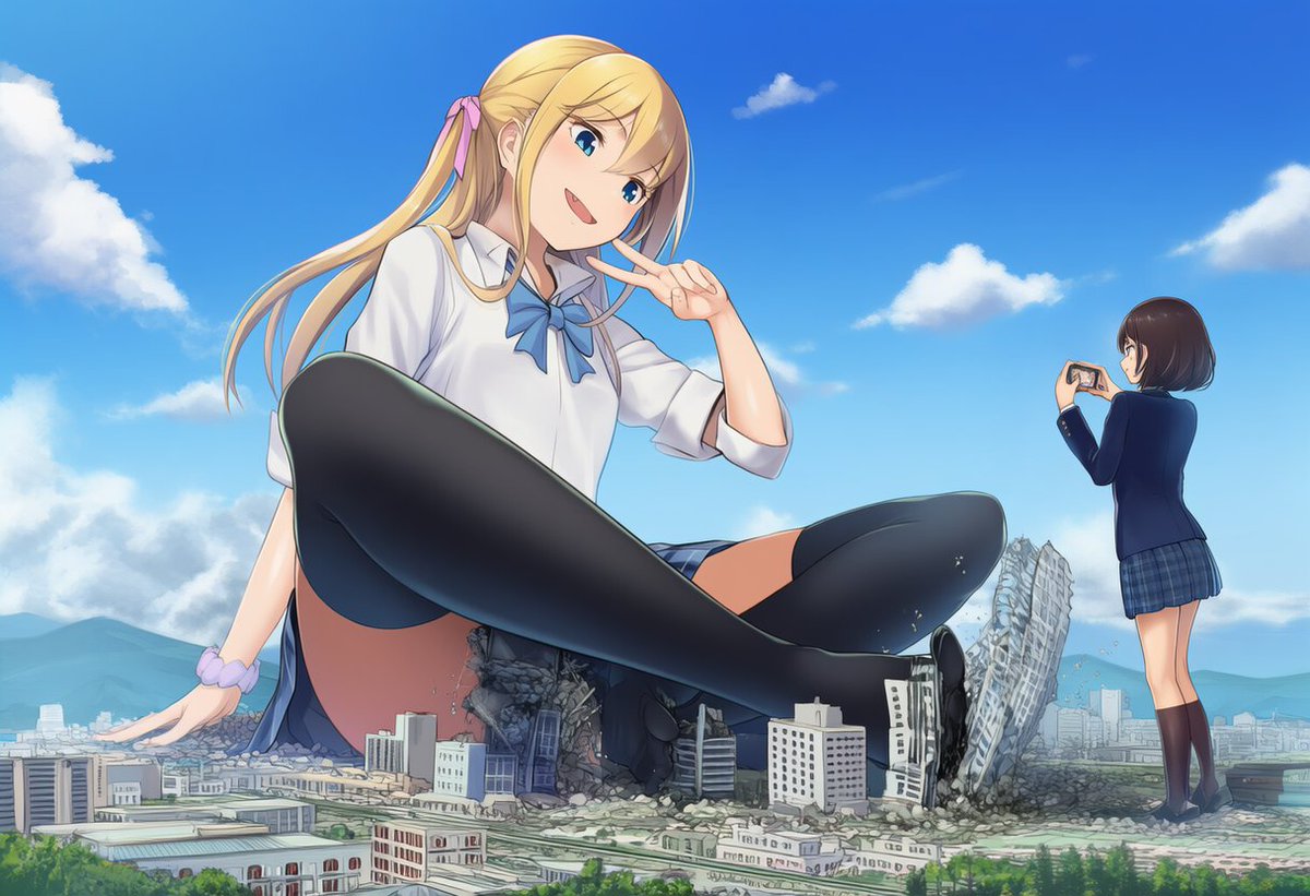 #giantess #巨大娘 #Sizetwitter