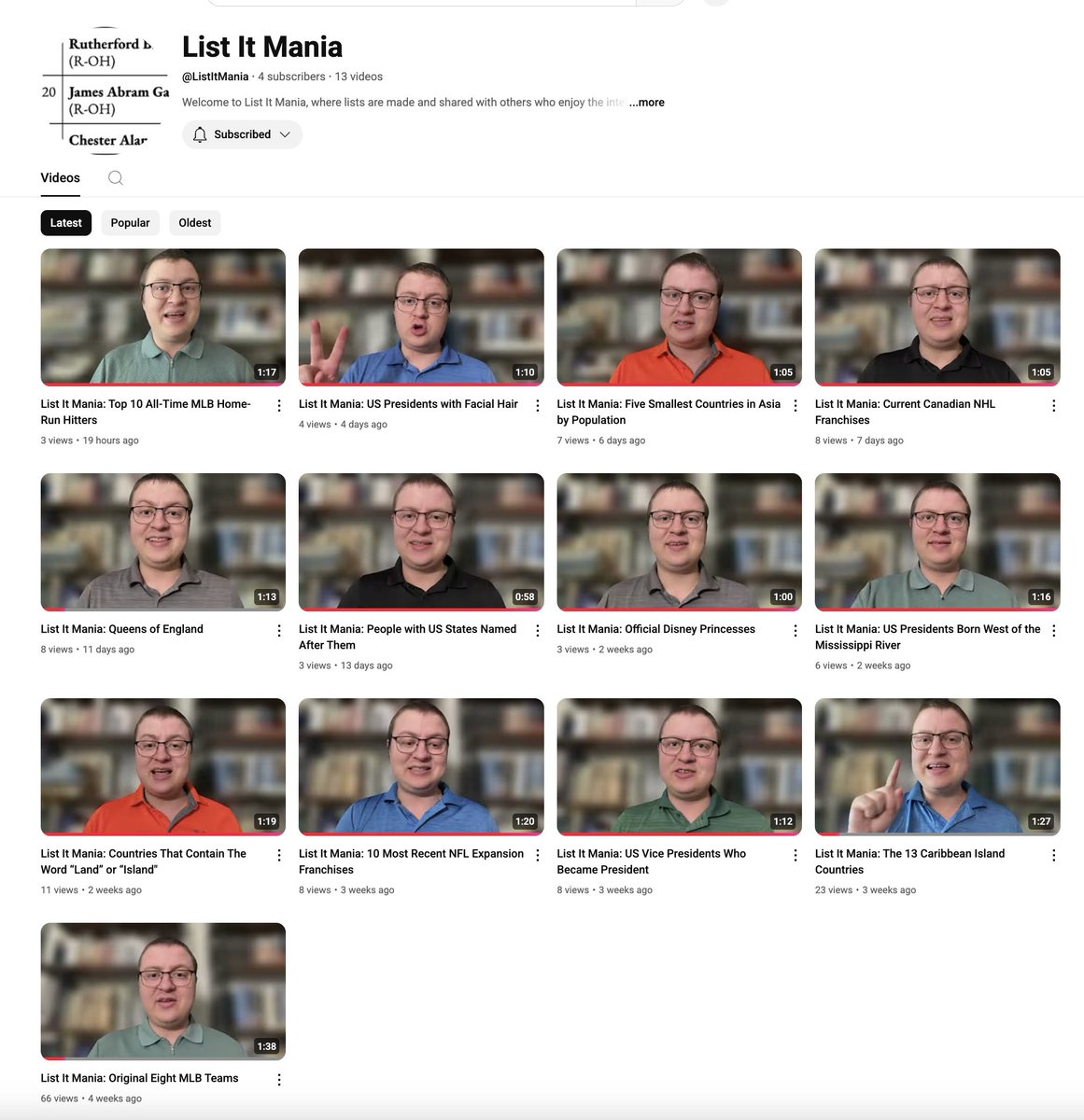 RepToolChest's tweet image. List-Making Hobbyists and Trivia Lovers Have a New Home on YouTube: List It Mania #lists #trivia