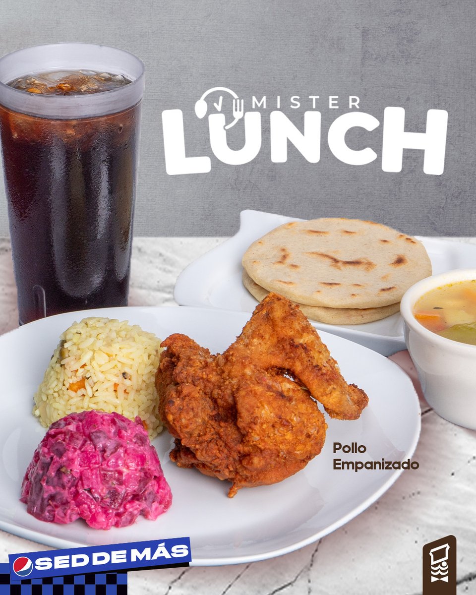 ¿Almorzar rico sin complicarte? Nosotros lo tenemos: pollo empanizado + guarnición + sabor de casa. 💥🍽️ Pasá por el tuyo y convertí tu break en un gustazo. 😋 #MisterLunch #Almuerzos #MisterDonut